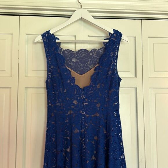 Anthropologie Tracy Reese Cerulean sky blue lace overlay dress 6 - Picture 7 of 13